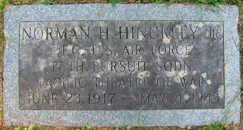 Grave of PFC Norman Hinckley, US Army Air Corps ww2, pacific theater, prisoner of war