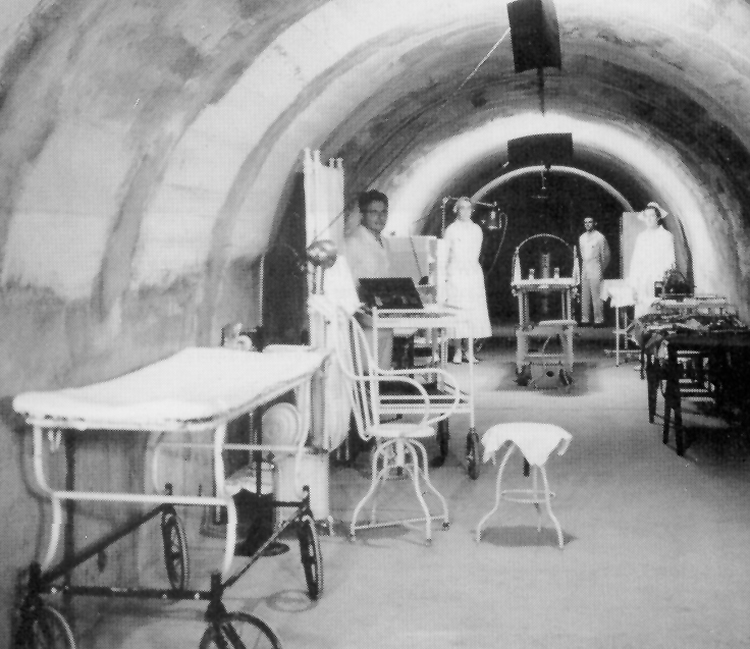 Hospital in the Malinta Tunnel on Corregidor island, The Philippines, during WW2