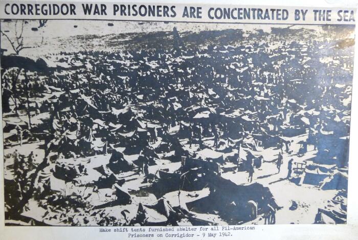 WW2 prisoners of war at the Army 92nd Garage on Corregidor island, The Philippines, during World War II
