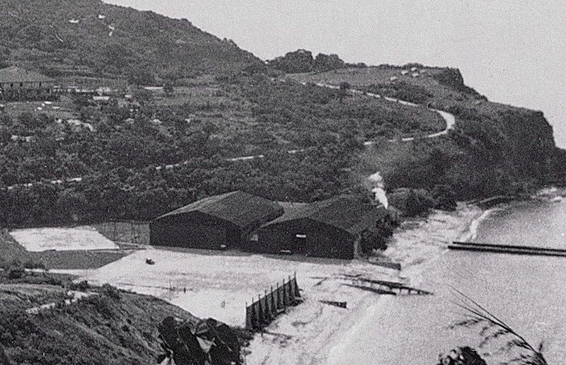 Hangers at the Army 92 Garage on Corregidor island, The Philippines, before World War 2