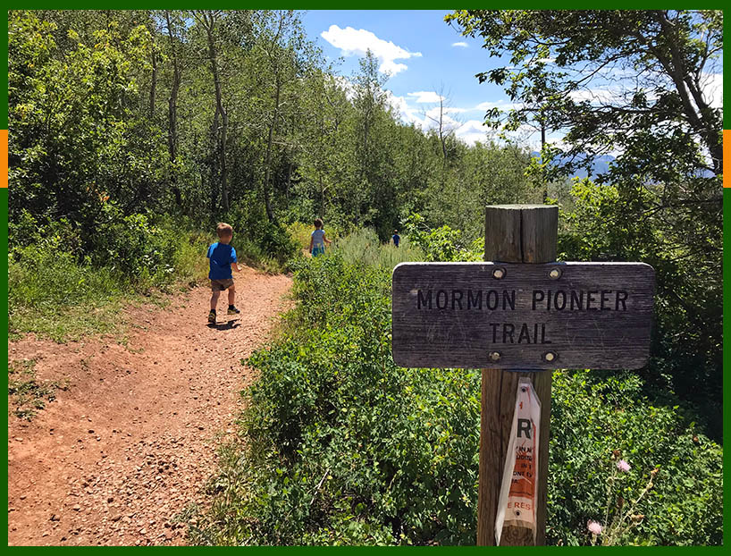 Mormon Trail trailhead at Big Mountain Summit in Utah