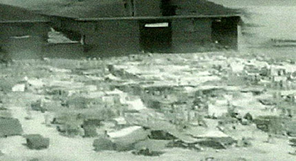 WW2 casualties camped at the Japanese prison camp Army 92nd Garage on Corregidor island, The Philippines