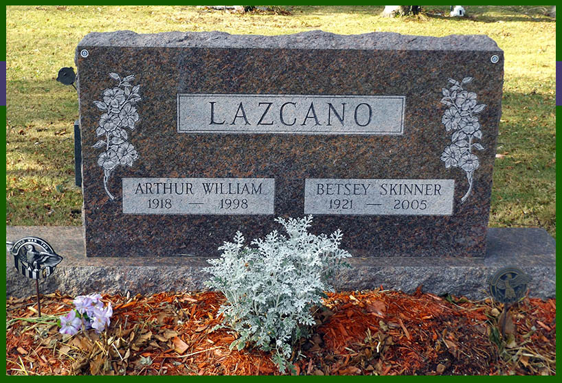 Grave for former WW2 POW Arthur Lazcano