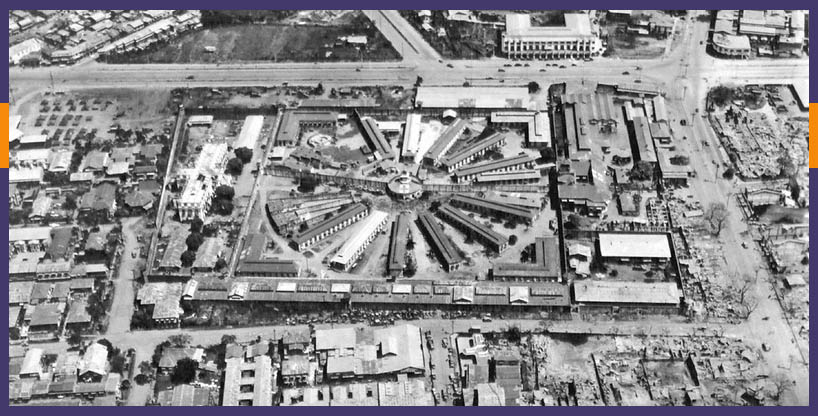 Bilibid Prison in Manila, The Philippines, just after WW2