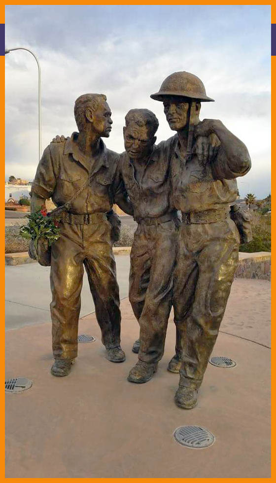 Bataan Death March Memorial Statue in Las Cruces New Mexico