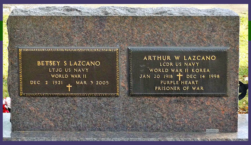 Grave for former WW2 POW Arthur Lazcano