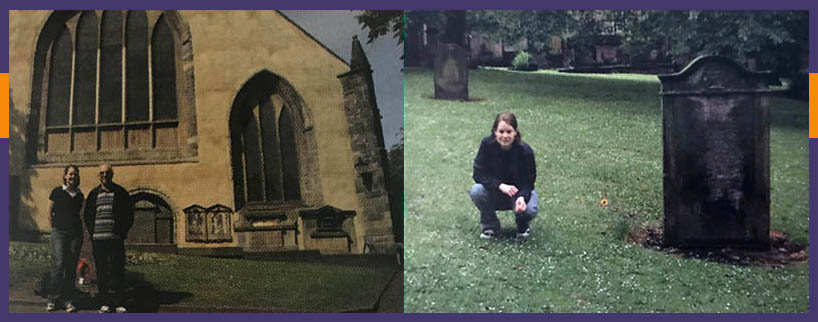 Sutherland cousins met through family tree DNA testing and visited Greyfriars Kirk in Edinburgh Scotland