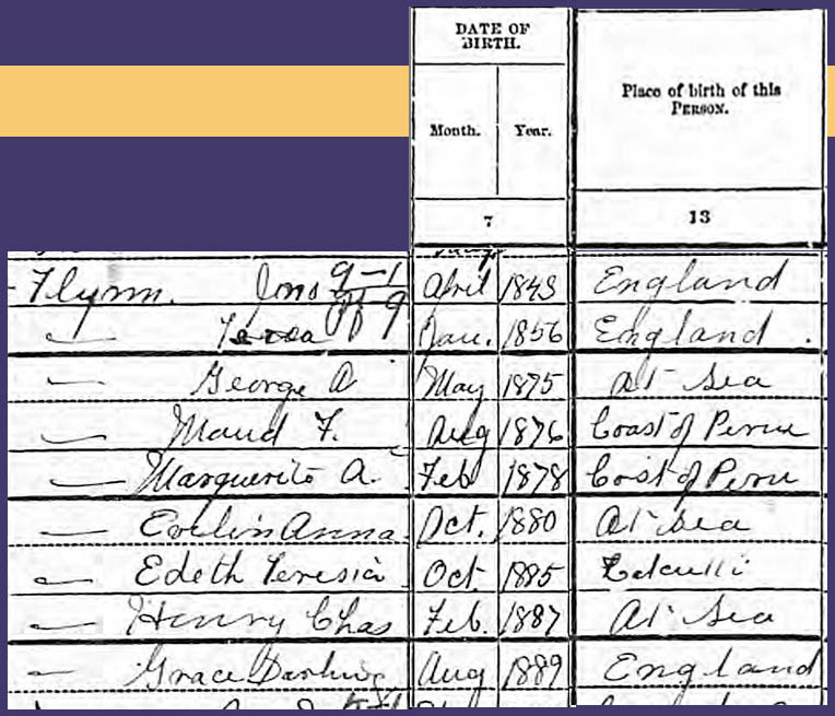 1900 US Census for the John Flynn family