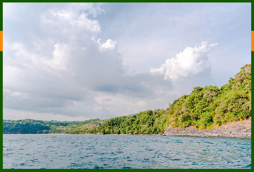 Western shore of the Bataan Peninsula in The Philippines and where parts of WW2 were fought