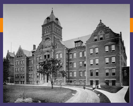 Main building of the Cleveland Jewish Orphan Asylum in early 1900s