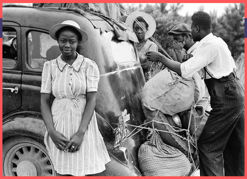 African American migrant family in teh 1940s