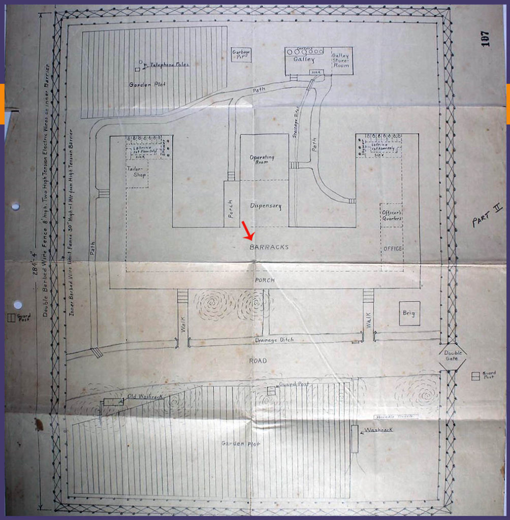 Map of Sakura POW hospital camp in Manila during WW2