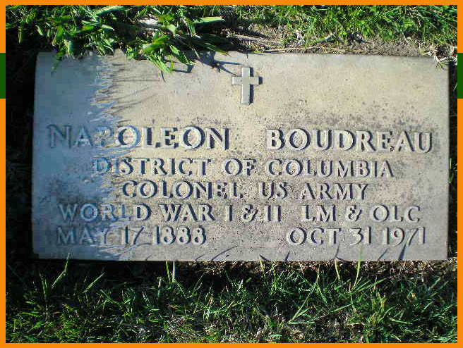 Grave of Colonel Napoleon Boudreau who was a POW during WW2 in The Philippines
